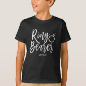 ringdrager | Scriptstijl aangepaste bruiloft T-shirt (Voorkant)