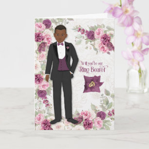 Ringdrager verzoek Bruine huid Plum Ranunculus Kaart