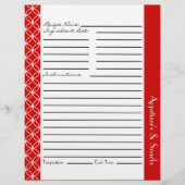 Ringed diamant Recipe inserts - Red White (Voorkant)