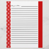 Ringed diamant Recipe inserts - Red White (Achterkant)