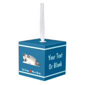 Ringed zegel - koude neus, warme harten kubus ornament (Achter hoekig)