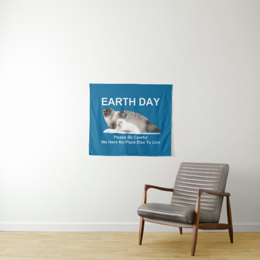 Ringed zegel - op dunne ijs wandkleed (In Situ (horizontaal))