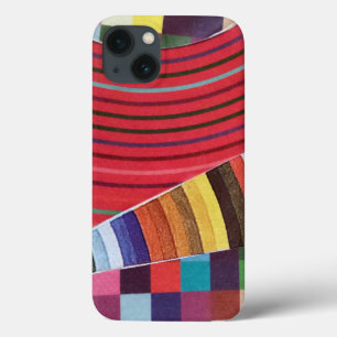 ringen, cirkels en cheques mini collage iPhone 13 hoesje