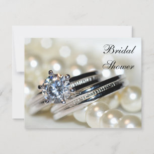 Ringen en de Witte Pearls Bridal Uitnodiging van d