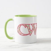Ringer Coffee Mok, Welsh Cwtch met Floral Pattern Mok (Links)
