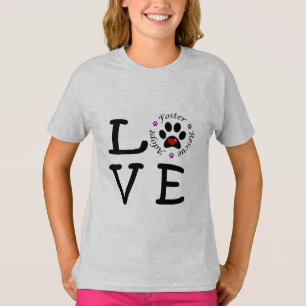 Ringer T-Shirt van het meisje dat redding van dier