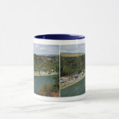 Ringer Tasse blau An der Loreley im Mittelrheintal Mok (Midden)