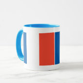 Ringer Tasse blau Frankreich Fahne Mok (Voorkant links)