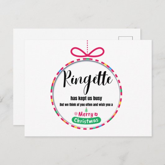 Ringette Christmas Kaart (Voorkant / Achterkant)