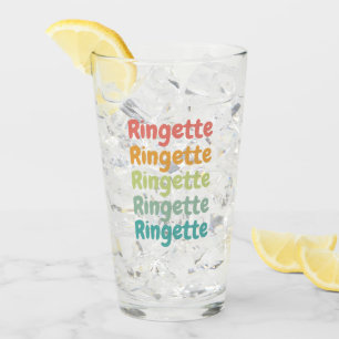 Ringette Cute Retro Ringette Player-cadeaus Glas