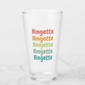 Ringette Cute Retro Ringette Player-cadeaus Glas (Voorkant)