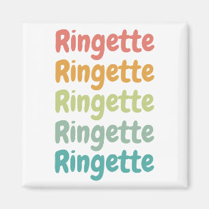 Ringette Cute Retro Ringette Player-cadeaus  Magneet