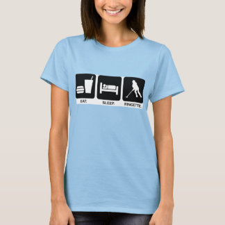 Ringette "Eat Sleep Ringette" Dames Ringer Shirt
