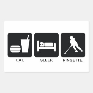 Ringette "Eet Slaap Ringette" Stickers