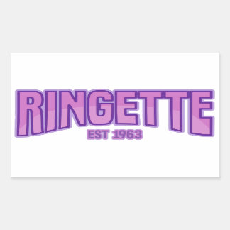 Ringette Est. 1963 T-Shirt Rechthoekige Sticker
