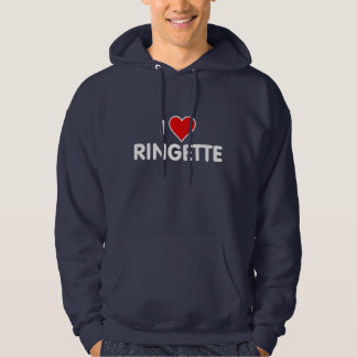 Ringette Hooded Sweattop - "I Love Ringette" Hoodie