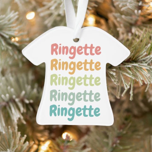 Ringette rugtouwer Ringette Player aangepast Ornament (Boom)