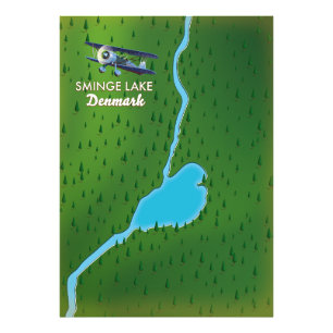 Ringkaart voor kleinere meren Denemarken Foto Afdruk