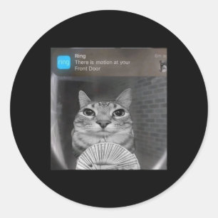 Ringkat met Motion Meme Vervloekt Grappige Mannen  Ronde Sticker