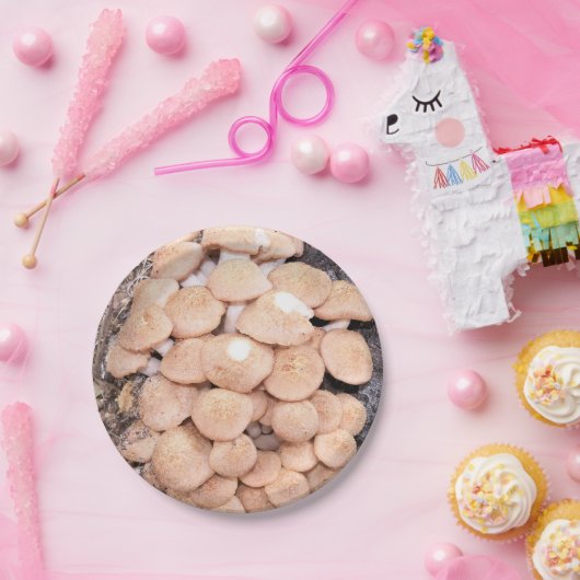 ringless honey paddenstoelen op een papieren bord (Feest)