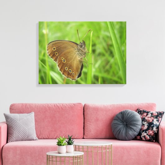 Ringlet Butterfly Canvas Print (Insitu (Woonkamer))