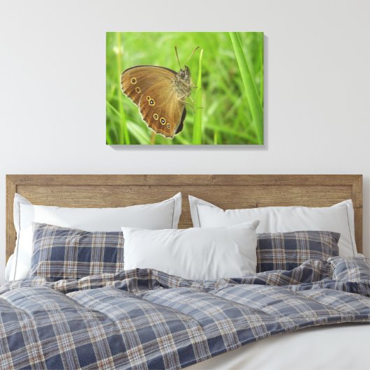 Ringlet Butterfly Canvas Print (Insitu (Slaapkamer))