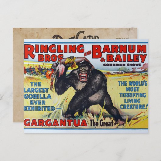  Ringling Bros Briefkaart (Voorkant / Achterkant)