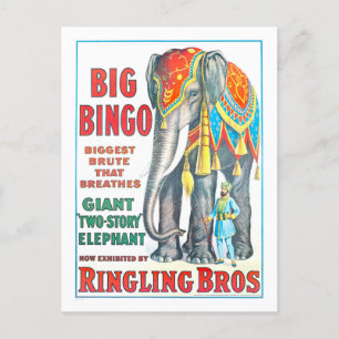  Ringling Bros Circus AD - Reuzenolifant Briefkaart