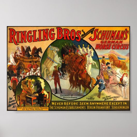 Ringling Bros Circus Poster vintage (Voorkant)