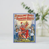 Ringling Brothers & Barnum & Bailey  Clowns Briefkaart (Staand voorkant)