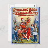 Ringling Brothers & Barnum & Bailey  Clowns Briefkaart (Voorkant / Achterkant)