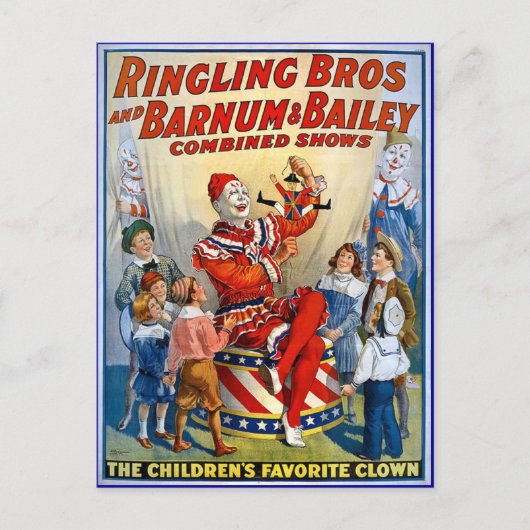 Ringling Brothers & Barnum & Bailey  Clowns Briefkaart (Voorkant)