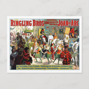 Ringling Brothers Circus Joan van Arc spectaculair Briefkaart