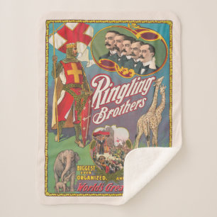  Ringling Brothers Circus Poster Sherpa Deken