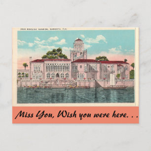 Ringling Mansion, Sarasota, Florida Briefkaart