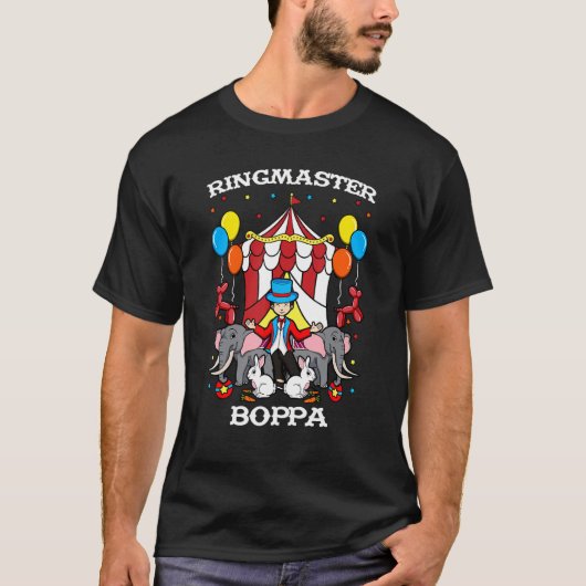 Ringmaster Boppa Circus Event Staff Ringleader Gra T-shirt (Voorkant)