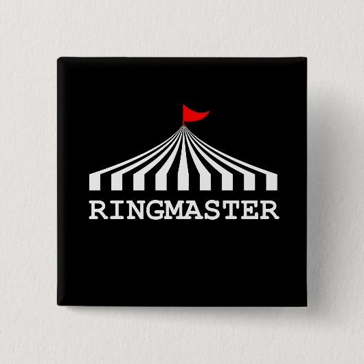 Ringmaster — Circus Showman Ringmaster Vierkante Button 5,1 Cm (Voorkant)