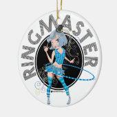 Ringmaster (zilver)-siervormig keramisch ornament (Links)