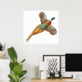 Ringneck Pheasant in Flight Print (Thuiskantoor)