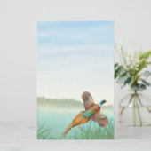 Ringnek fazant in Reeds Stationery Briefpapier (Staand voorkant)