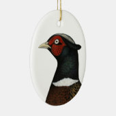 Ringnek Pheasant Head Keramisch Ornament (Rechts)