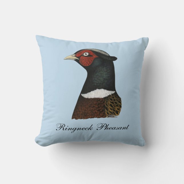 Ringnek Pheasant Head Kussen (Voorkant)