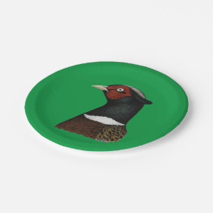 Ringnek Pheasant Head Papieren Bordje
