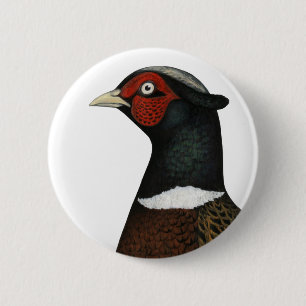 Ringnek Pheasant Head Ronde Button 5,7 Cm