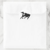 Ringpaarden Ronde Sticker (Tas)