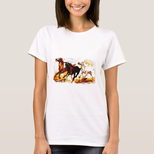 Ringpaarden T-shirt (Voorkant)