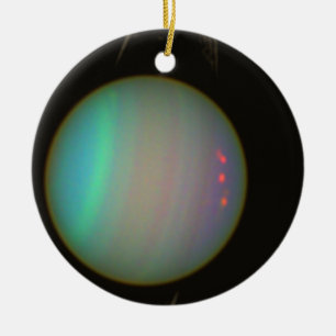 Rings en Moons die Uranus rondcirkelen Keramisch Ornament