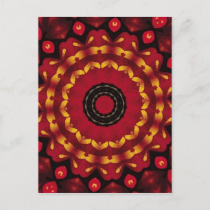 Rings goud op Red Mandala Briefkaart