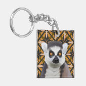 Ringstaartlemur Madagaskar Wildlife Sleutelhanger (Voorkant Links)