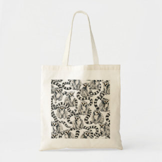 Ringstaartmaki's Zwart en Wit Natuur Tote Bag